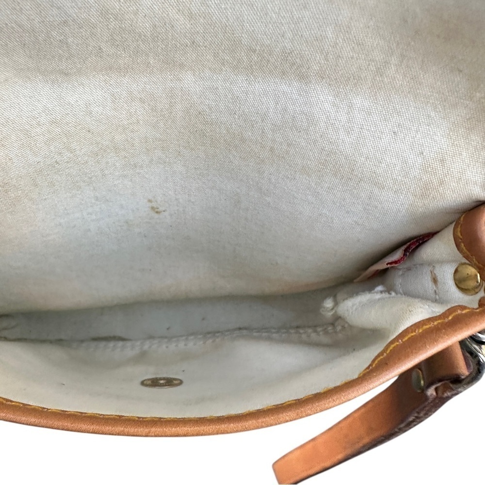 Dooney & Bourke Green and Tan Checkered Wristlet vintage - Picture 4 of 6
